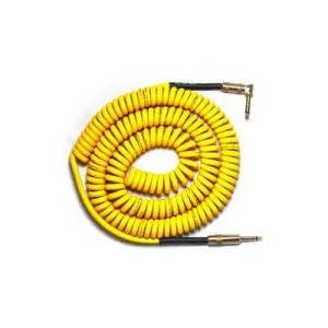 DIVINE NOISE Curly Cable - 30ft ST-RA - YELLOW